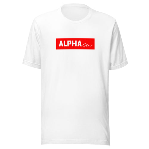 AlphaGen Red Logo/White Tee