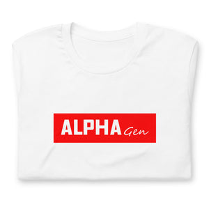 AlphaGen Red Logo/White Tee